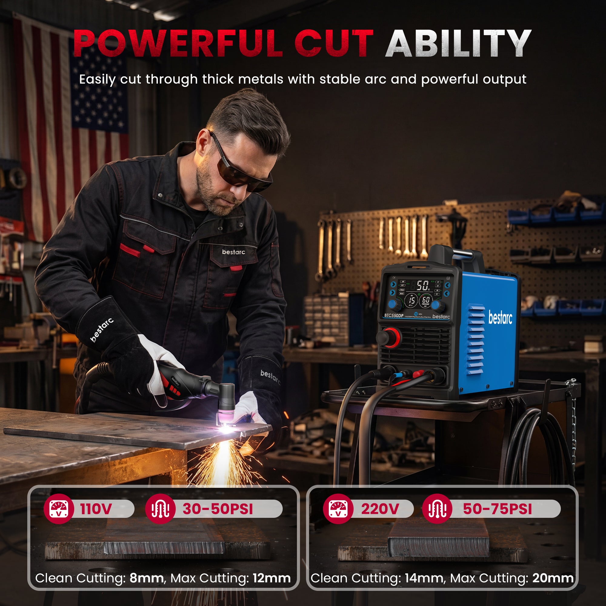 bestarc BTC550DP 12GEN Non-Touch Pilot Arc Plasma Cutter – BESTARC