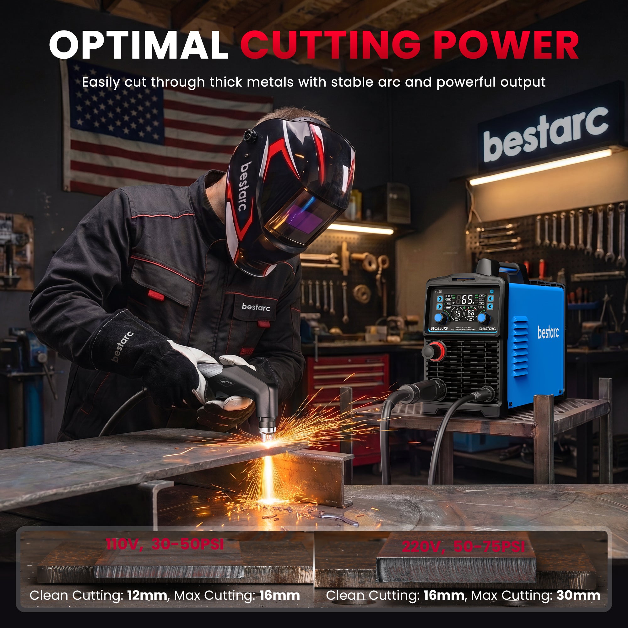 bestarc 65A Non-HF CNC Plasma Cutter BTC650XP 11GEN 110/220V Dual