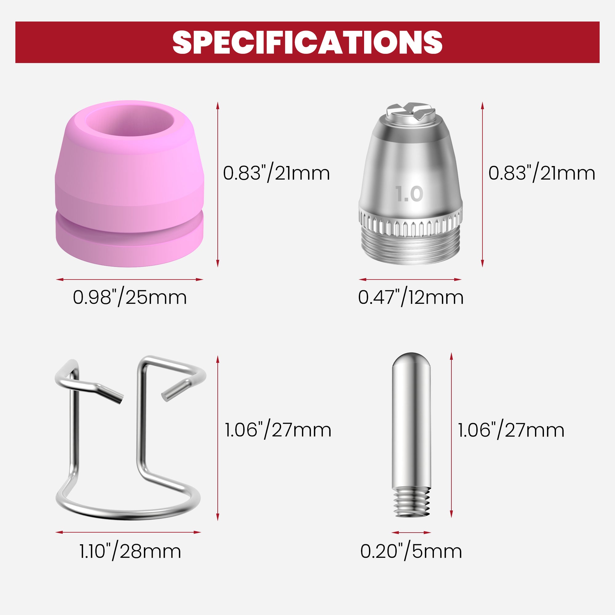 Bestarc AG60P Plasma Cutter Consumables Kit - 50PCS – BESTARC