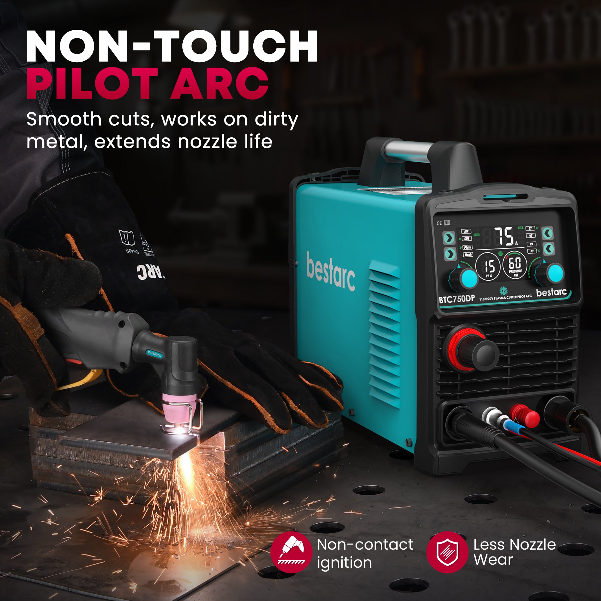 bestarc BTC750DP 12GEN Non-Touch Pilot Arc Plasma Cutter – BESTARC