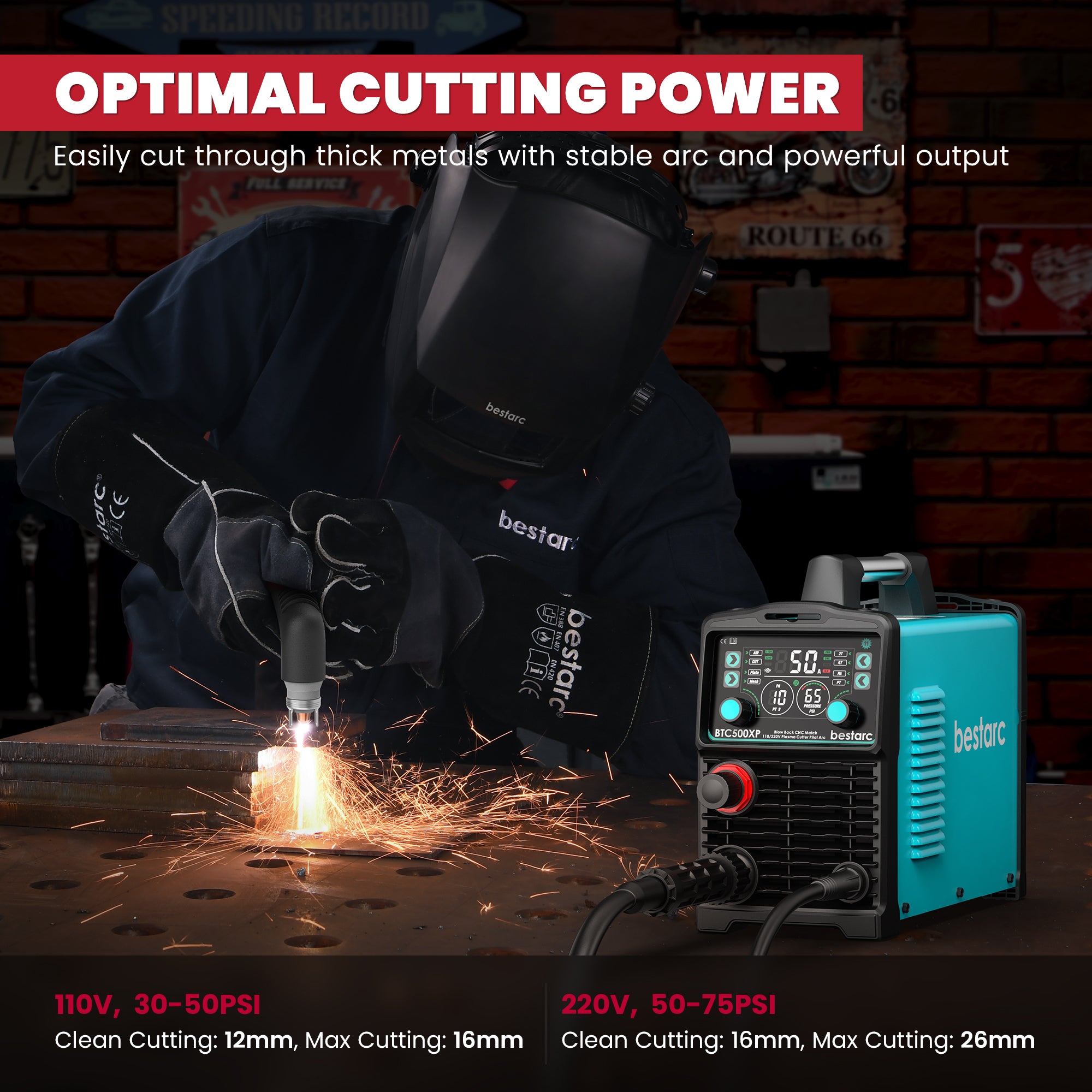 bestarc BTC500XP 11GEN CNC Plasma Cutter | Non-HF Pilot Arc, Dual