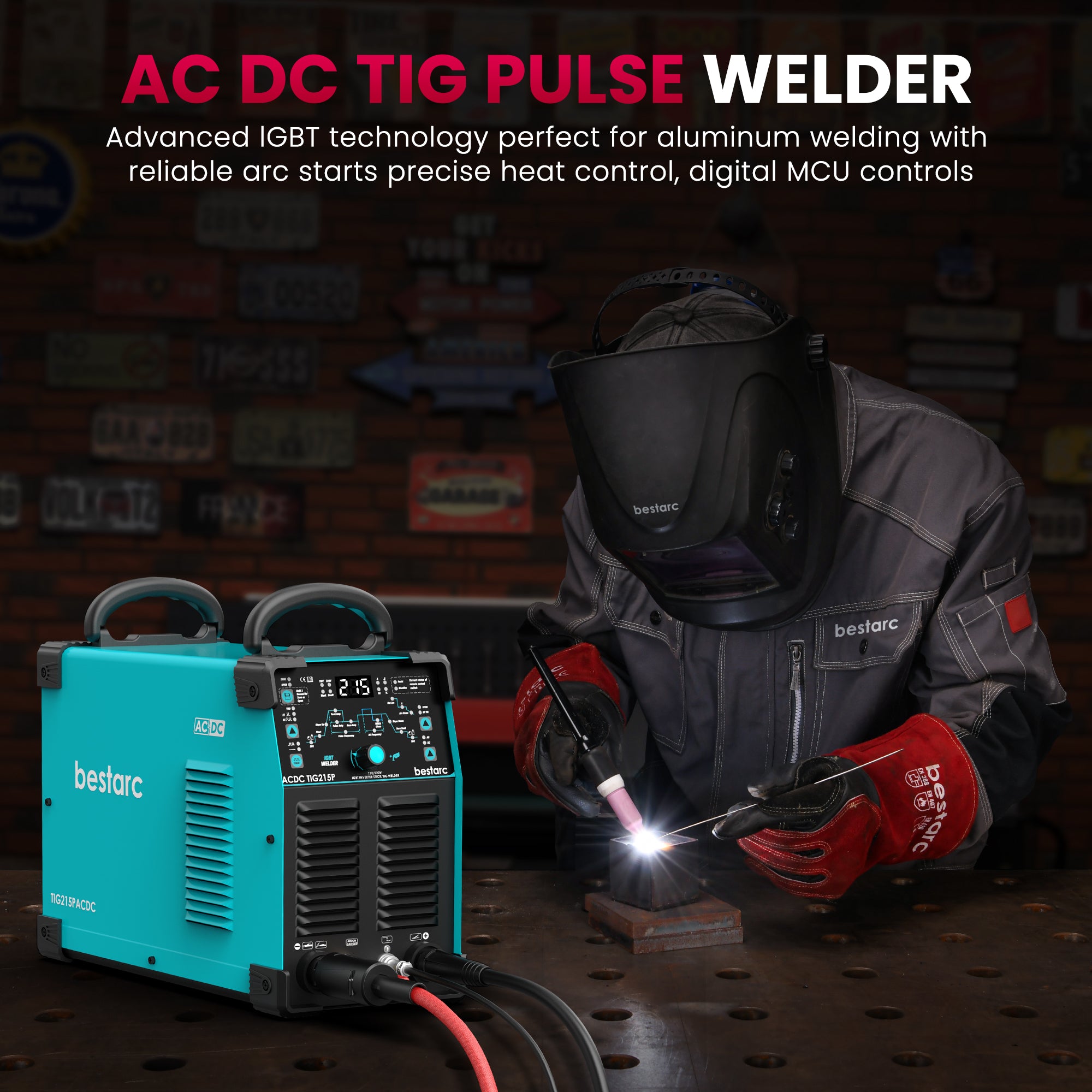 bestarc TIG215PACDC 6-in-1 Process Pulse TIG Aluminum Welder – BESTARC