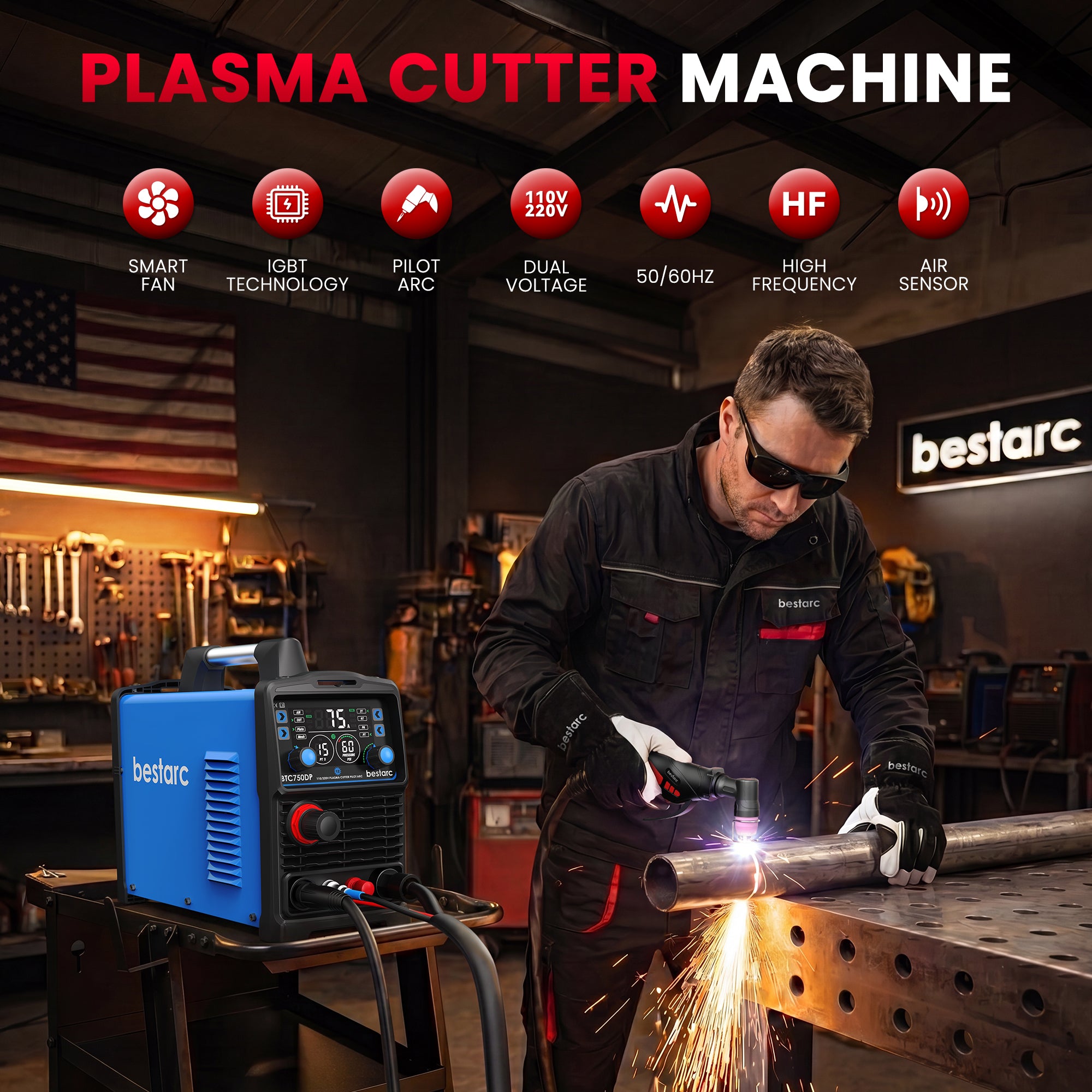 bestarc BTC750DP 12GEN Non-Touch Pilot Arc Plasma Cutter – BESTARC