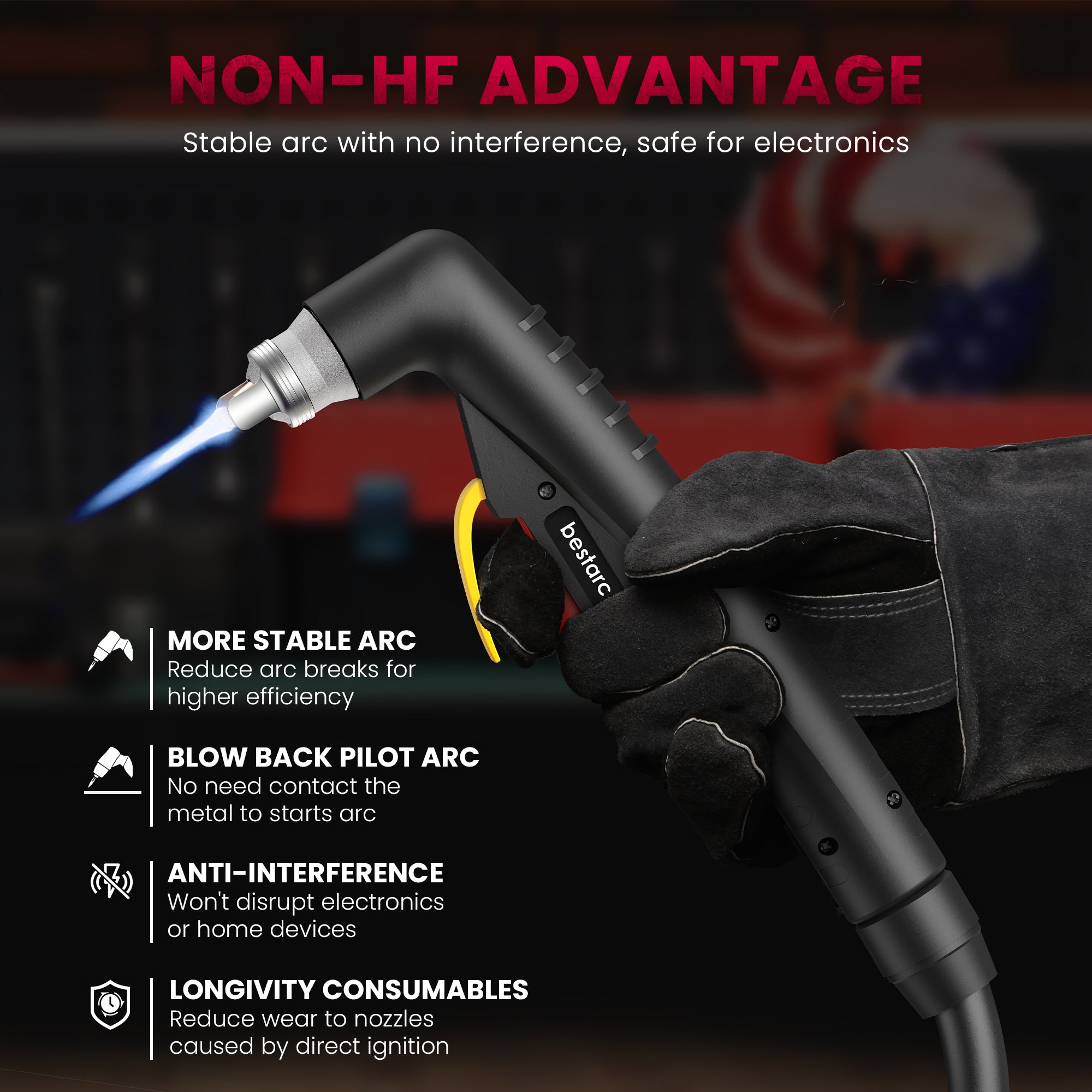 55 Amp Non-Touch Pilot Arc Plasma Cutter – 110/220V Dual Voltage, Blowback Technology By YesWelder
