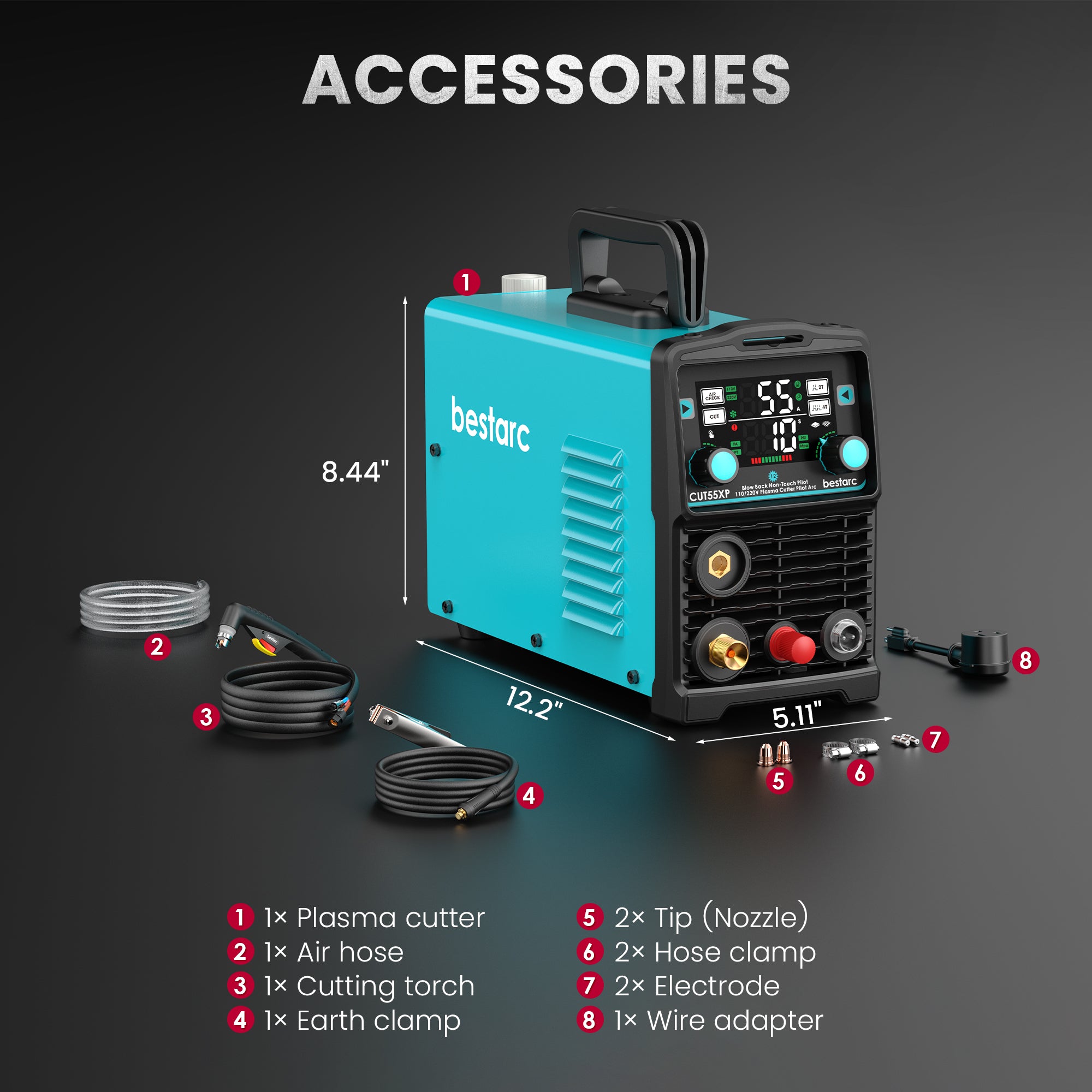 bestarc 55A CUT55XP Pilot Arc Plasma Cutter – BESTARC