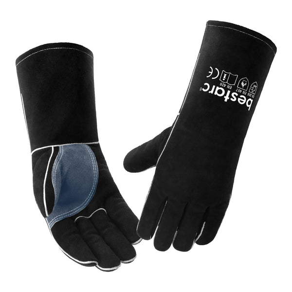 16" Leather Forge MIG Welding Gloves with Kevlar Stitching