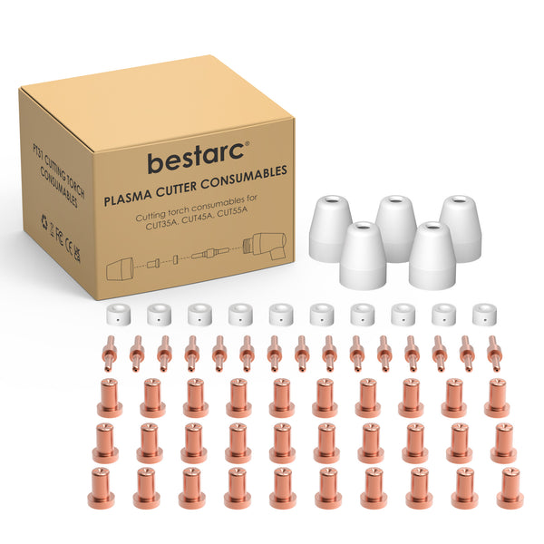 bestarc PT31 Plasma Cutter Consumables Cutting Torch Tip Nozzles 60PCS