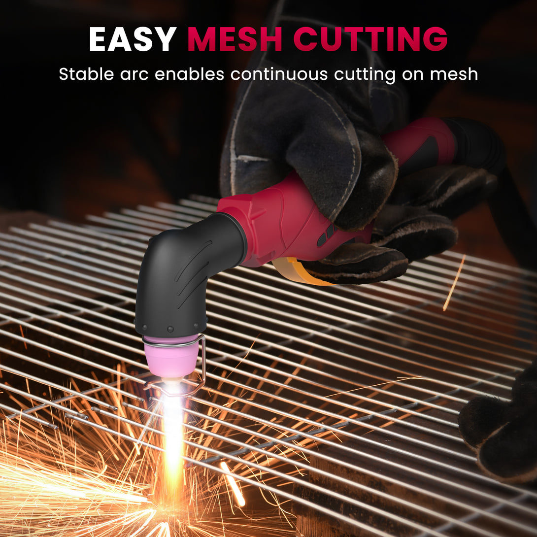 bestarc BTC500DP 8GEN plasma cutter performing easy mesh cutting with a stable arc for continuous operation.
