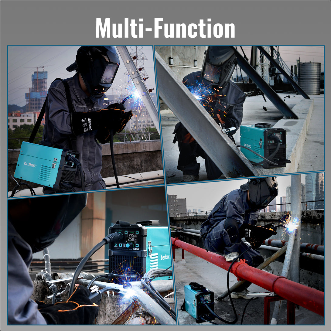 Portable Bestarc MIG welder for steel structures, pipes, and on-site fabrication in home and industrial projects.